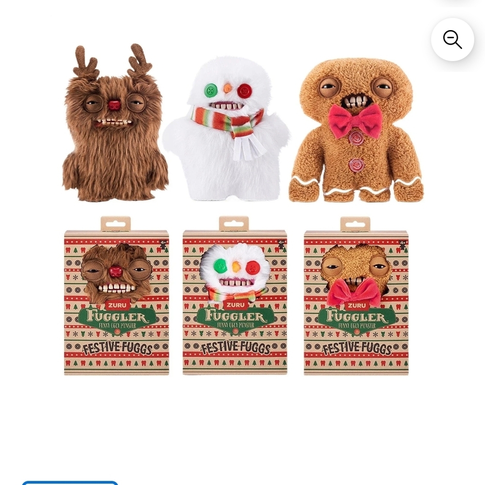 Zuru Fuggler Festive Stuffed Animal Set - Brown, White